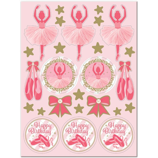 Ballet Twinkle Toes Stickers, set, 4 count