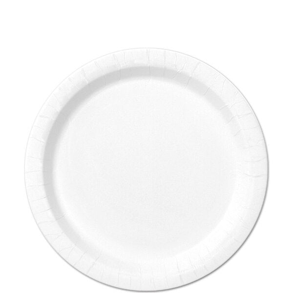 Bright White Dessert Plates, 7 inch, set of 20