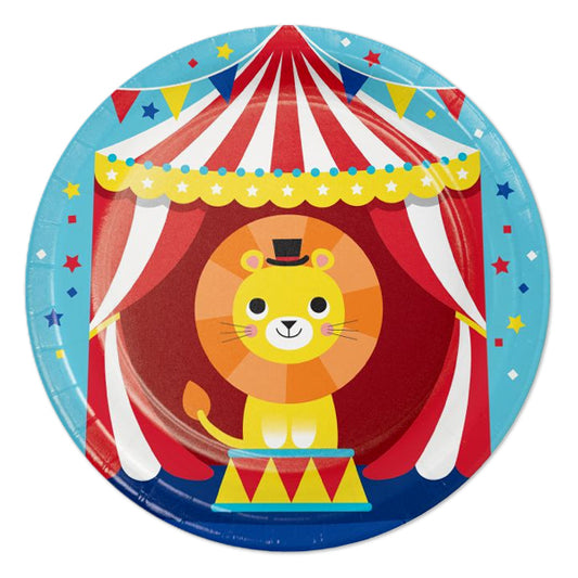 Big Top Circus Party Dessert Plates, 7 inch, 8 count