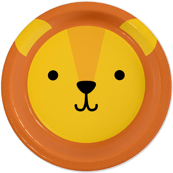 Lion Face Dinner Plates, 9 inch, 8 count