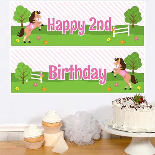 Birthday Direct's Little Pony 2nd Birthday Two Piece Banners