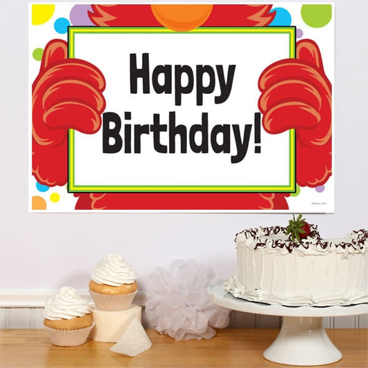 Birthday Street Red Monster Sign, 8.5x11 Printable PDF Digital Download by Birthday Direct