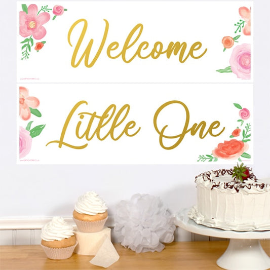 Birthday Direct's Floral Baby Shower Two Piece Banners