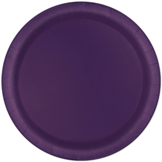Deep Purple Dinner Plates, 9 inch, 8 count