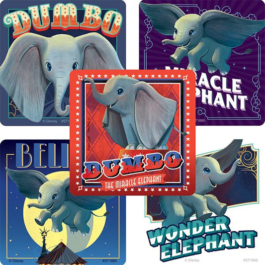Dumbo Movie Stickers, 2.5 inch, 30 count