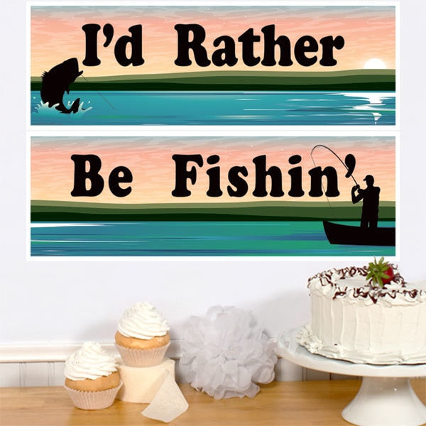 Bass Fishing Party Two Piece Banners, 2 ct, Birthday Direct – BirthdayDirect