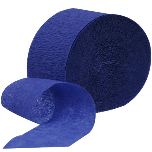 Streamer Roll, Blue Crepe Paper, 81 feet, each