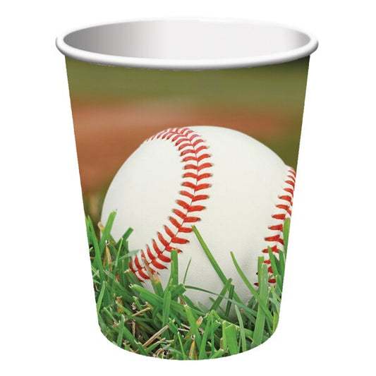 Baseball Party Cups, 9 oz, 8 ct