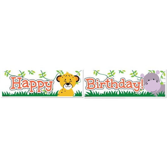 Birthday Direct's Lil Cub and Hippo Birthday Two Piece Banners
