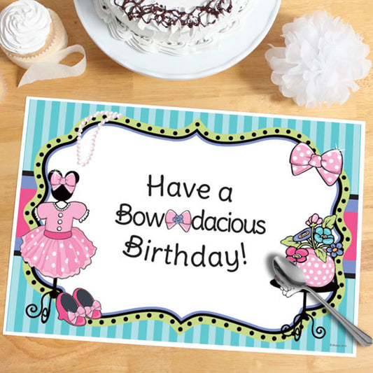Dress Up Mouse Birthday Placemat, 8.5x11 Printable PDF Digital Download by Birthday Direct