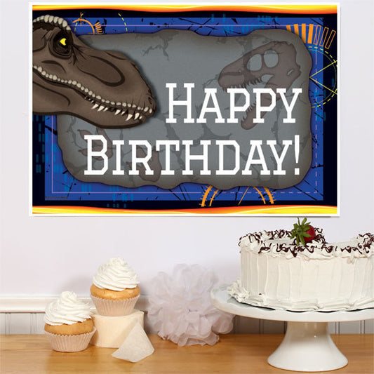 Dinosaur Jurassic Kingdom Birthday Sign, 8.5x11 Printable PDF Digital Download by Birthday Direct