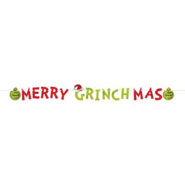 Christmas Merry Grinchmas Grinch Foil Letter Banner, 12 feet, each