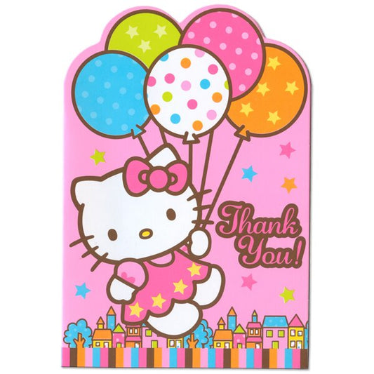 Hello Kitty Thank You, Fill In with Envelopes, 4 x 5 in, 8 ct