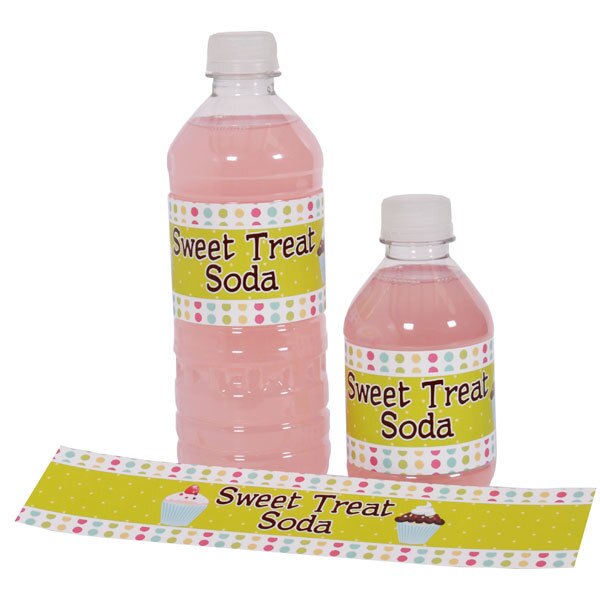 Birthday Direct's Sweet Cupcake Party Water Bottle Labels
