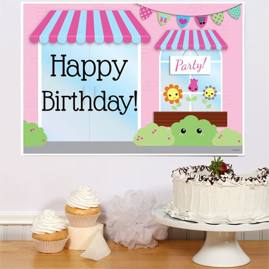 Flower Shoppe Cutie Birthday Sign, 8.5x11 Printable PDF Digital Download by Birthday Direct