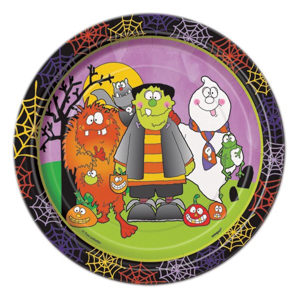 Monster Boo Dessert Plates, 7 inch, 8 count
