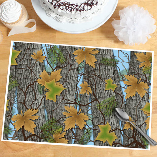 Camouflage Blue Party Placemat, 8.5x11 Printable PDF Digital Download by Birthday Direct