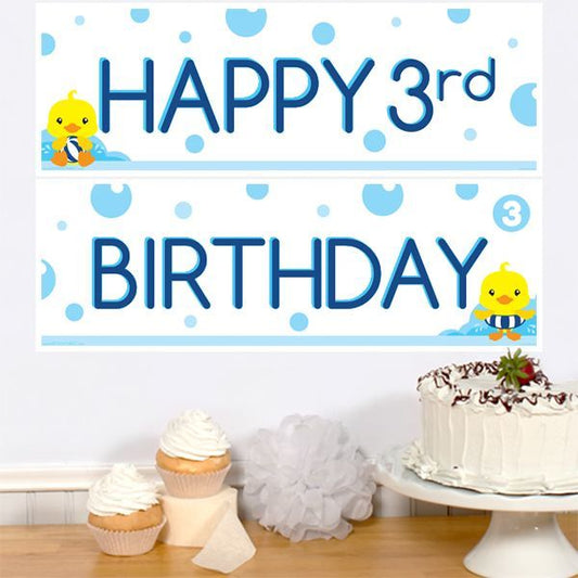 Birthday Direct's Little Ducky 3rd Birthday Two Piece Banners