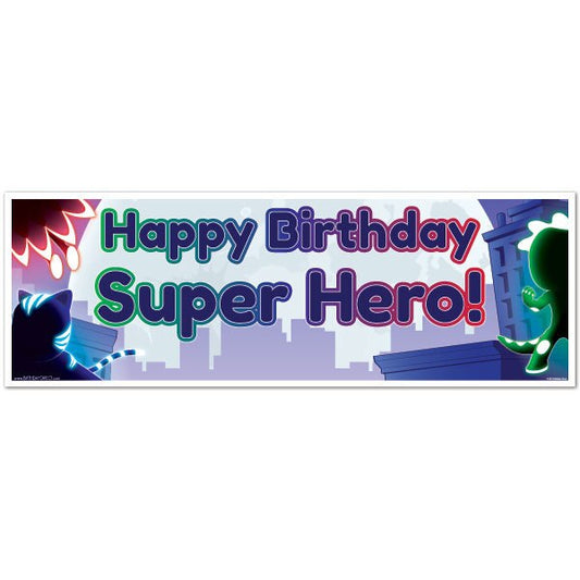 Pajama Hero Party Tiny Banner, 8.5x11 Printable PDF Digital Download by Birthday Direct