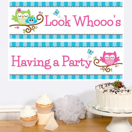 Birthday Direct's Little Owl Party Two Piece Banners