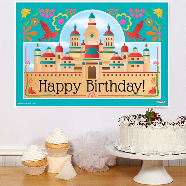 Latina Castle Birthday Sign, 8.5x11 Printable PDF Digital Download by Birthday Direct