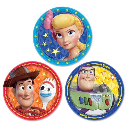 Disney Toy Story 4 Assorted Dessert Plates, 7 inch, 8 count