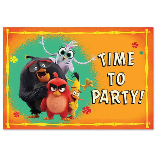 Angry Birds 2 Invitations, Fill In with Envelopes, 6.25 x 4.25 in, 8 ct