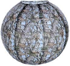 Camouflage Blue Paper Lantern, 12 inch, 1 count