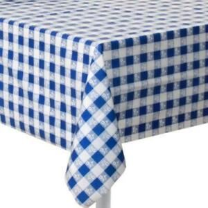 Blue and White Gingham Table cover, 54 x 108 inch