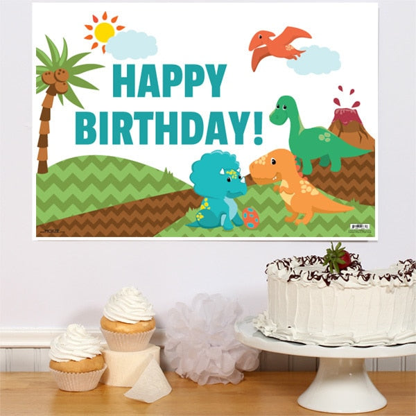 Little Dinosaur Birthday Sign, 8.5x11 Printable PDF Digital Download by Birthday Direct
