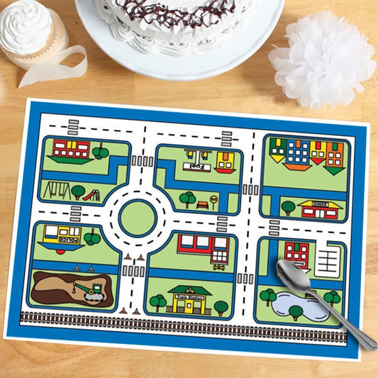 Main Street Party Placemat, 8.5x11 Printable PDF Digital Download by Birthday Direct