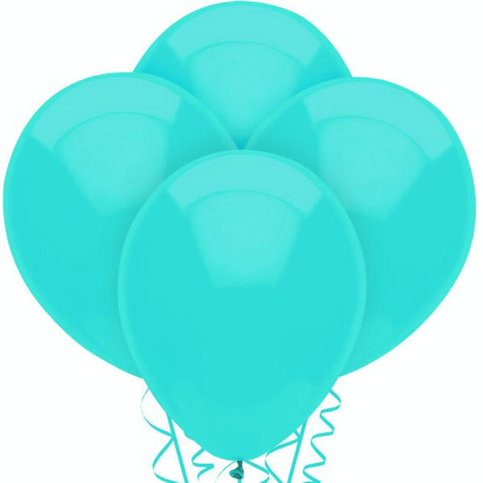 Robin's Egg Blue Latex Balloons, Aquamarine, 12 inch, set of 15