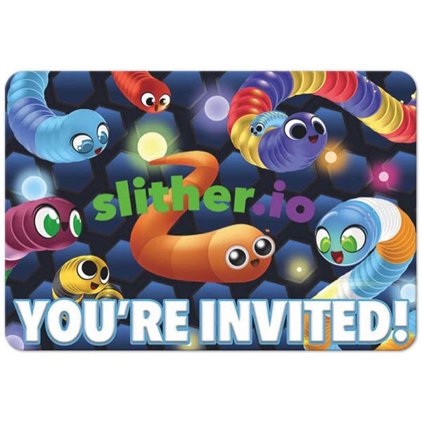 Slitherio Invitations, Fill In with Envelopes, 6.25 x 4.25 in, 8 ct