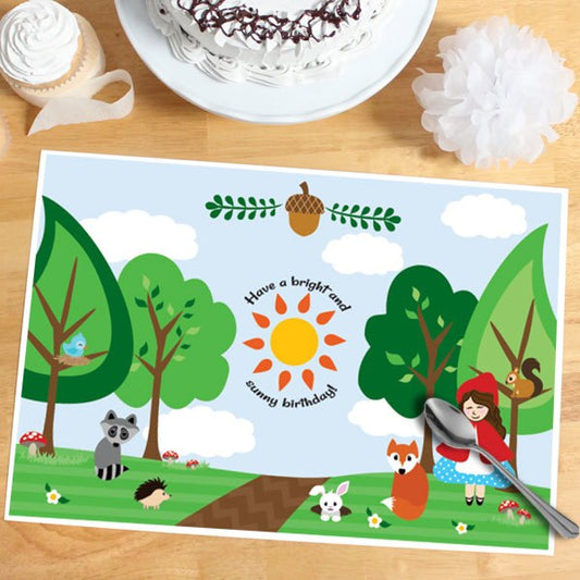 Little Red Riding Hood Party Placemat, 8.5x11 Printable PDF Digital Download by Birthday Direct