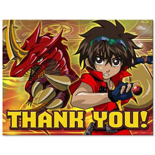 Bakugan Thank You Notes, 4 x 5 in, 8 ct