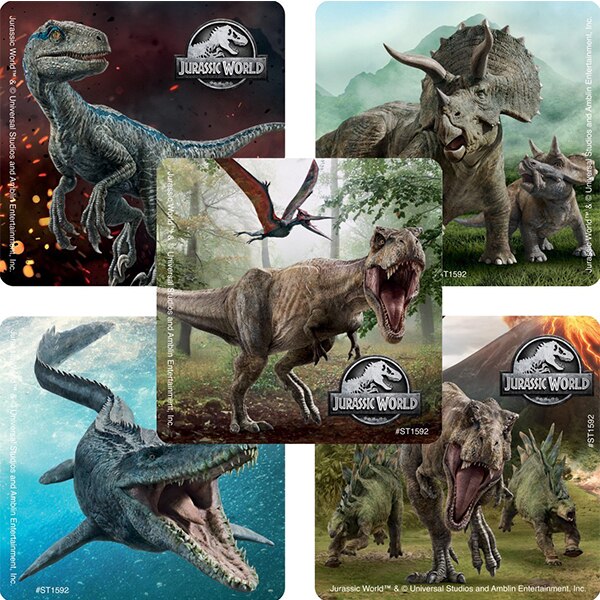 Jurassic World Stickers, 2.5 inch, 30 count – BirthdayDirect