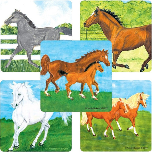 Horses Stickers, 2.5 inch, 30 count