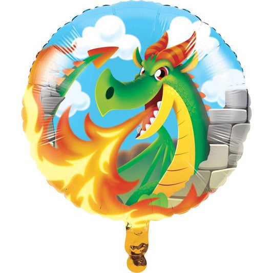 Dragon Party Foil Balloon, 18 inch, each