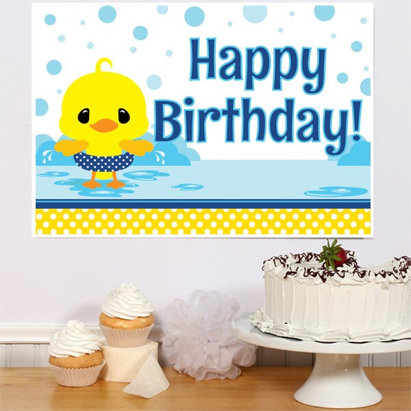 Little Ducky Birthday Sign, 8.5x11 Printable PDF Digital Download by Birthday Direct