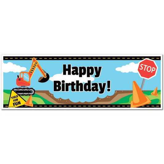 Construction Lil Digger Birthday Tiny Banner, 8.5x11 Printable PDF Digital Download by Birthday Direct