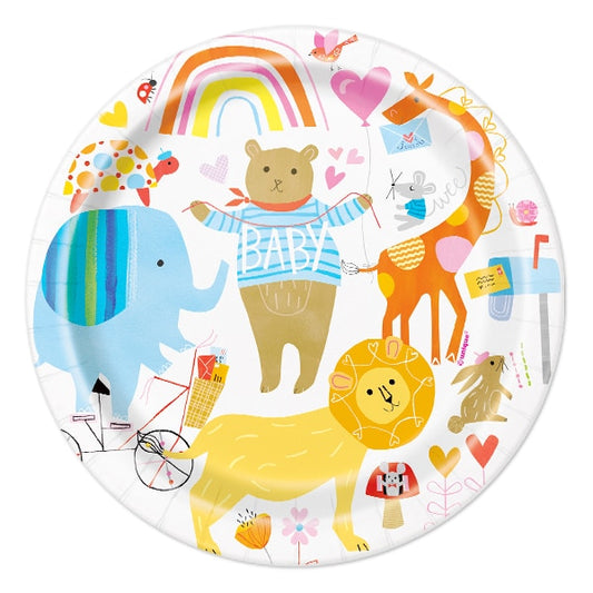 Zoo Baby Dessert Plates, 7 inch, 8 count