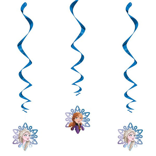 Disney Frozen 2 Dangling Swirl Decorations, 26 inch, 3 count