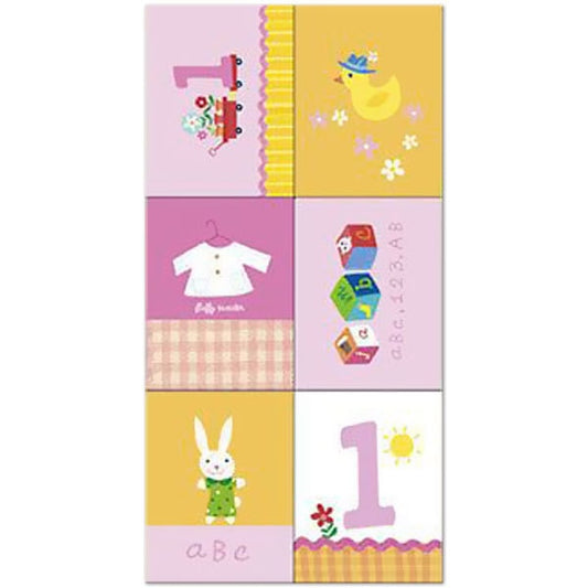 Spring 1st Birthday Girl Stickers, set, 4 count