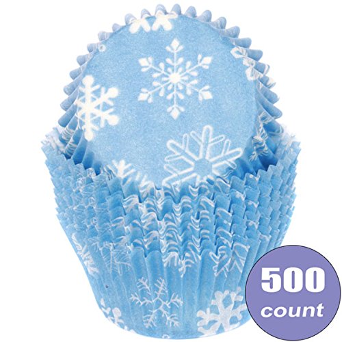Cupcake Standard Size Greaseproof Paper Baking Cup Snowflake, standard, 500 count