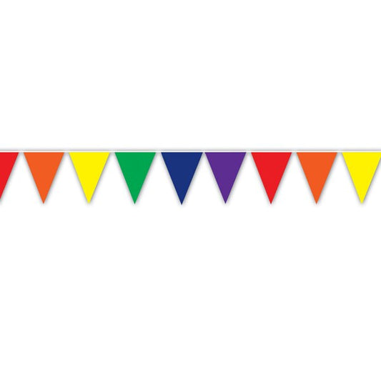 Rainbow Party Pennant Banner, 12 feet, each