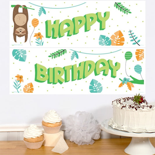 Birthday Direct's Little Sloth Party Two Piece Banners