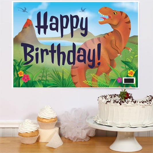 Dinosaur Prehistoric Birthday Sign, 8.5x11 Printable PDF Digital Download by Birthday Direct