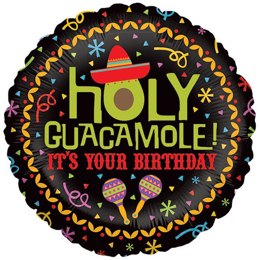 Holy Guacamole Birthday Foil Balloon, 18 inch, each