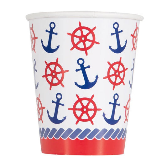 Nautical Cups, 9 oz, 8 ct