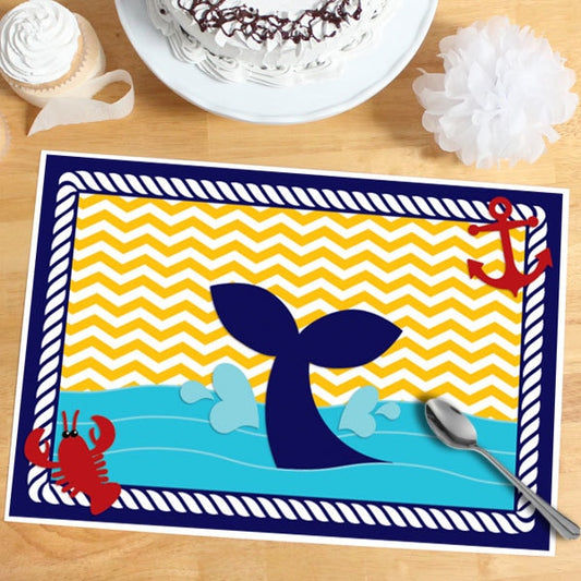 Ahoy Matey Party Placemat, 8.5x11 Printable PDF Digital Download by Birthday Direct